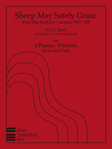 Sheep May Safely Graze from The Birthday Cantata BWV208 piano sheet music cover